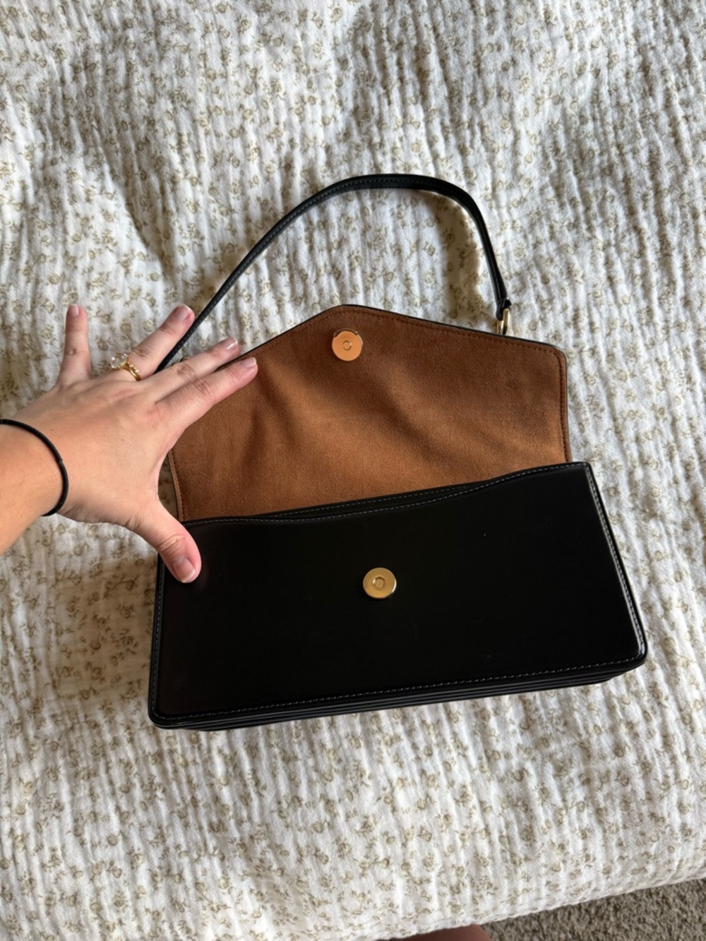 Coach Klare Envelope Crossbody- Black with Gold Hardware - Picture 10 of 15